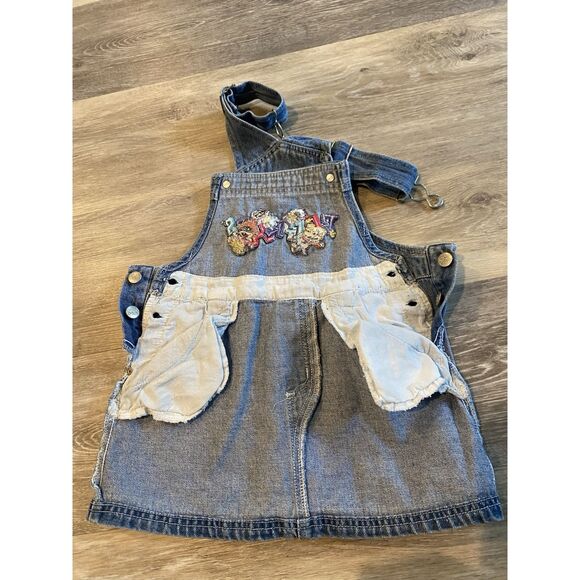 Vintage 1998 Nickelodeon Rugrats Denim Overall Dress Viacom Embroidered SZ 4 REA - Picture 16 of 16
